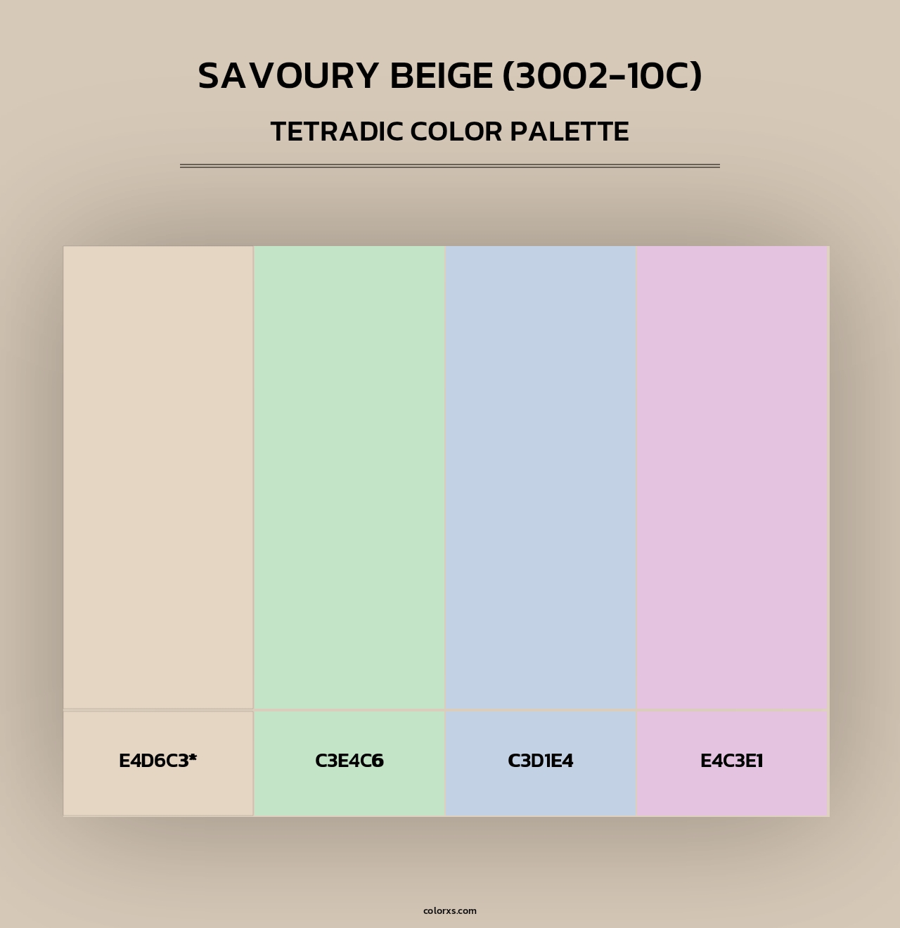 Savoury Beige (3002-10C) - Tetradic Color Palette