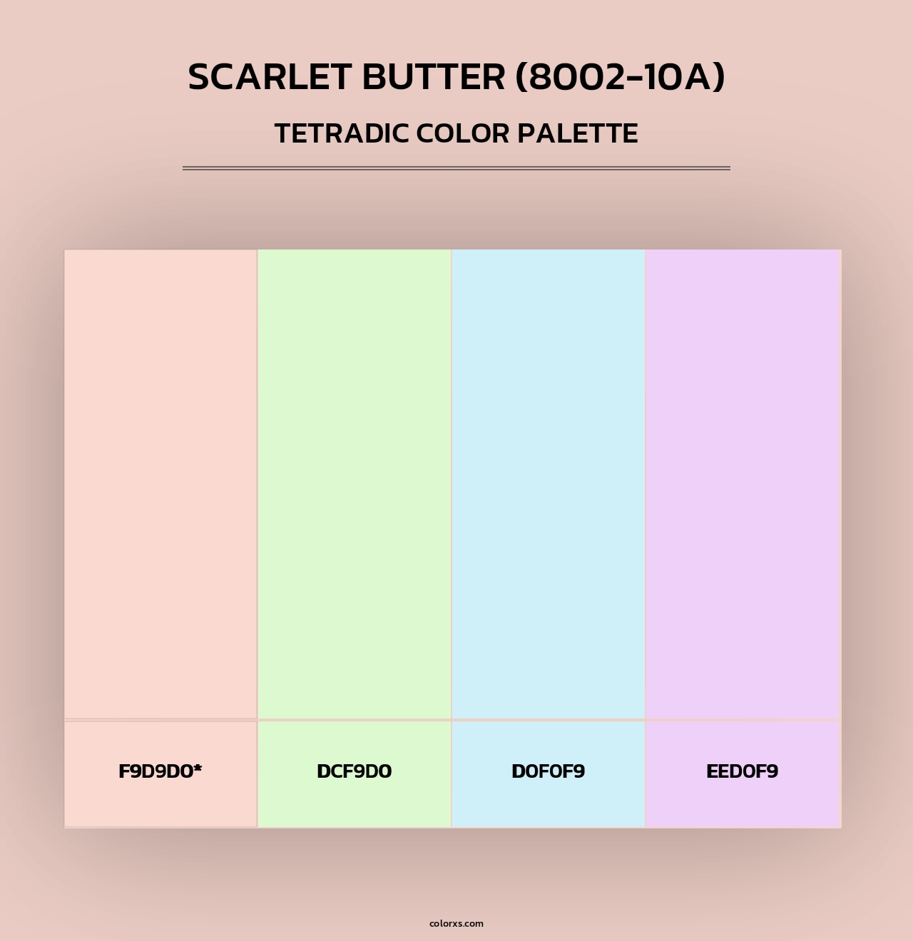Scarlet Butter (8002-10A) - Tetradic Color Palette