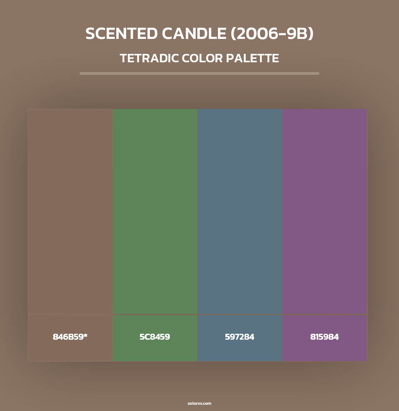Scented Candle (2006-9B) - Tetradic Color Palette