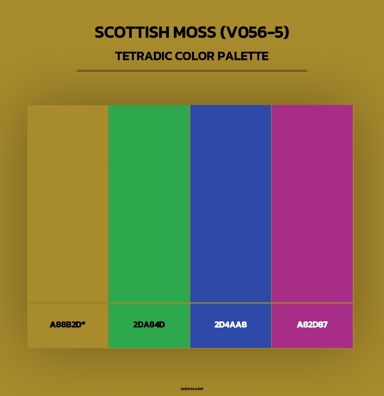 Scottish Moss (V056-5) - Tetradic Color Palette