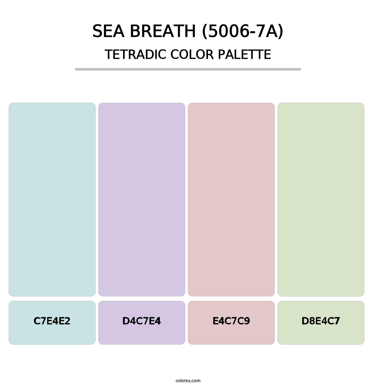 Sea Breath (5006-7A) - Tetradic Color Palette