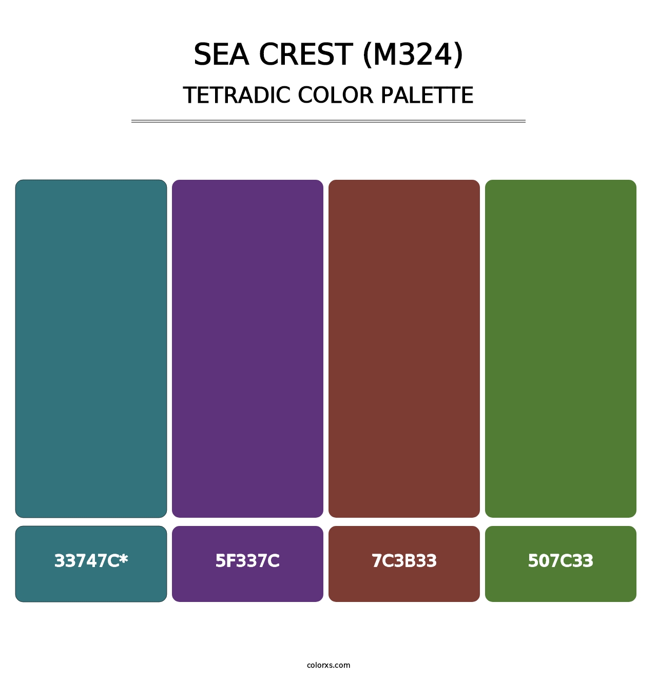 Sea Crest (M324) - Tetradic Color Palette