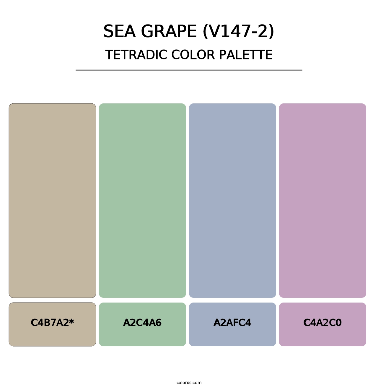 Sea Grape (V147-2) - Tetradic Color Palette