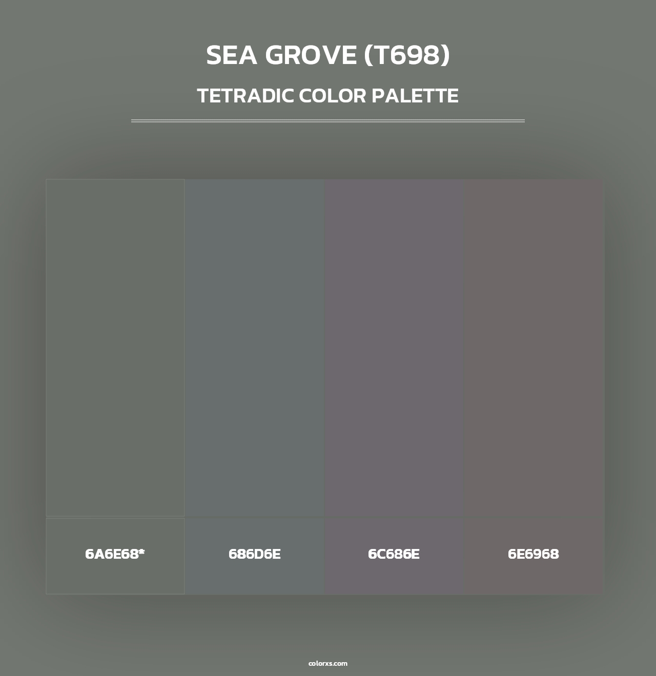 Sea Grove (T698) - Tetradic Color Palette