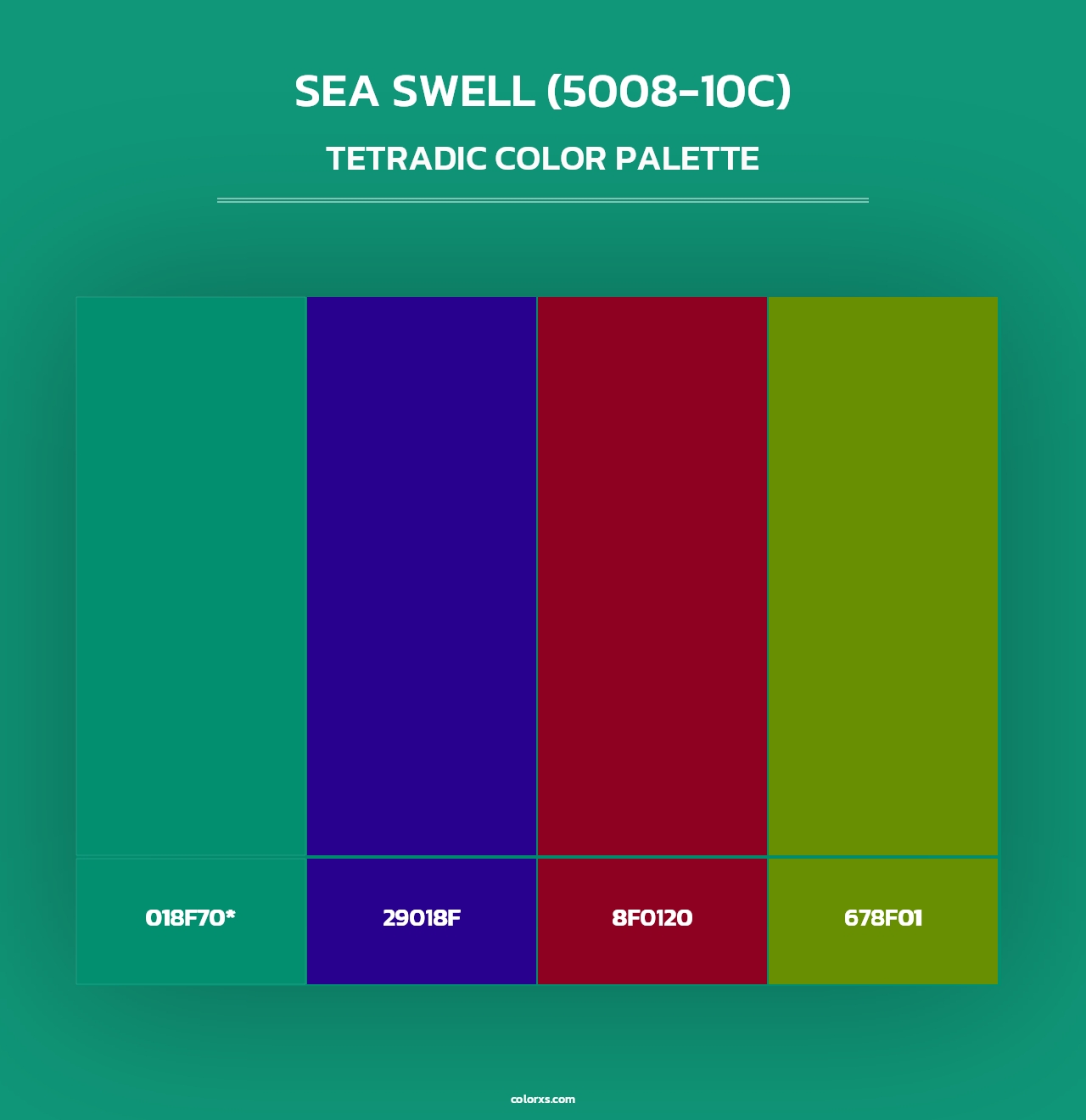 Sea Swell (5008-10C) - Tetradic Color Palette