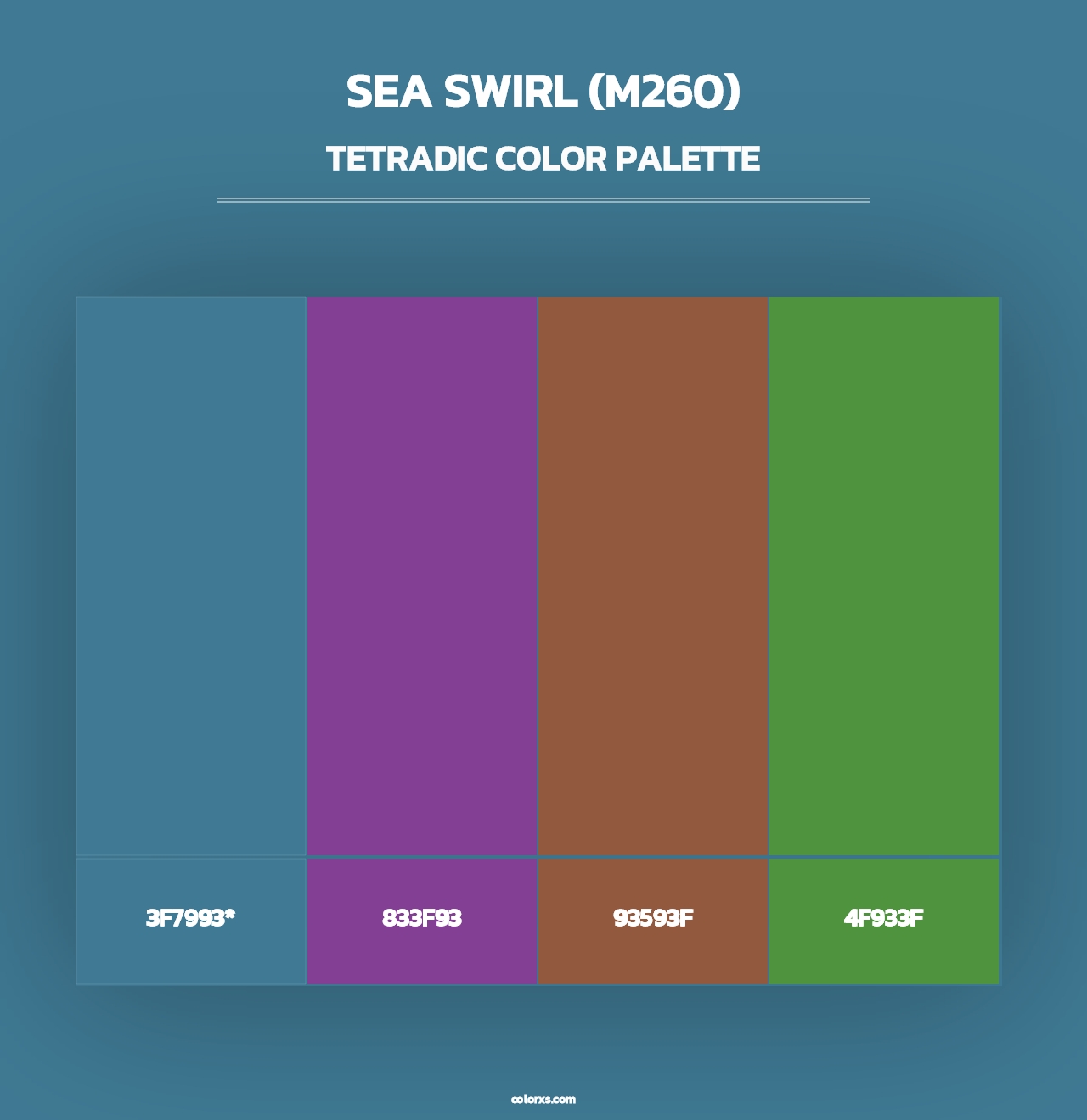Sea Swirl (M260) - Tetradic Color Palette