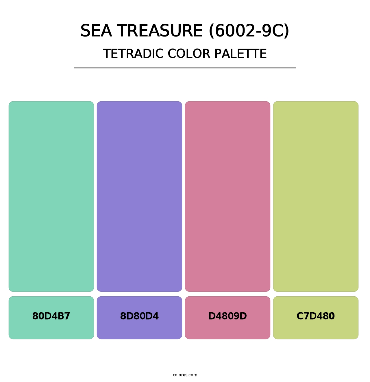 Sea Treasure (6002-9C) - Tetradic Color Palette