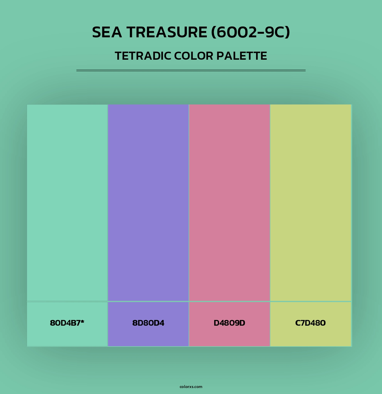 Sea Treasure (6002-9C) - Tetradic Color Palette