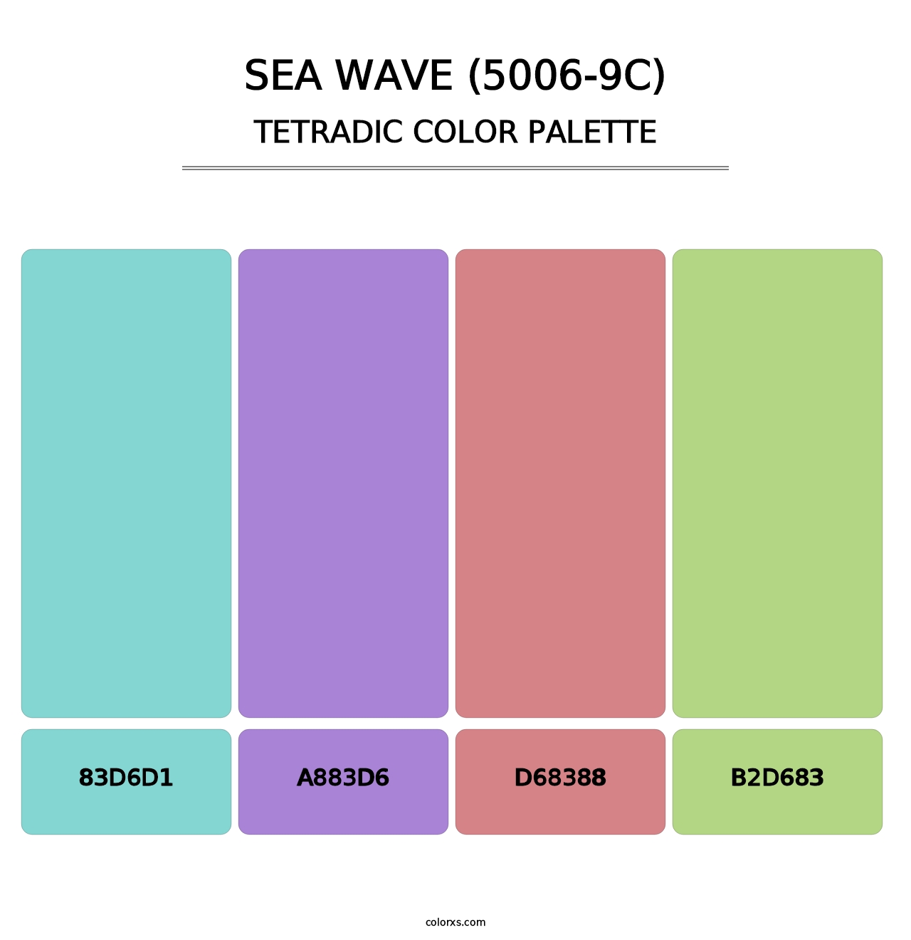 Sea Wave (5006-9C) - Tetradic Color Palette