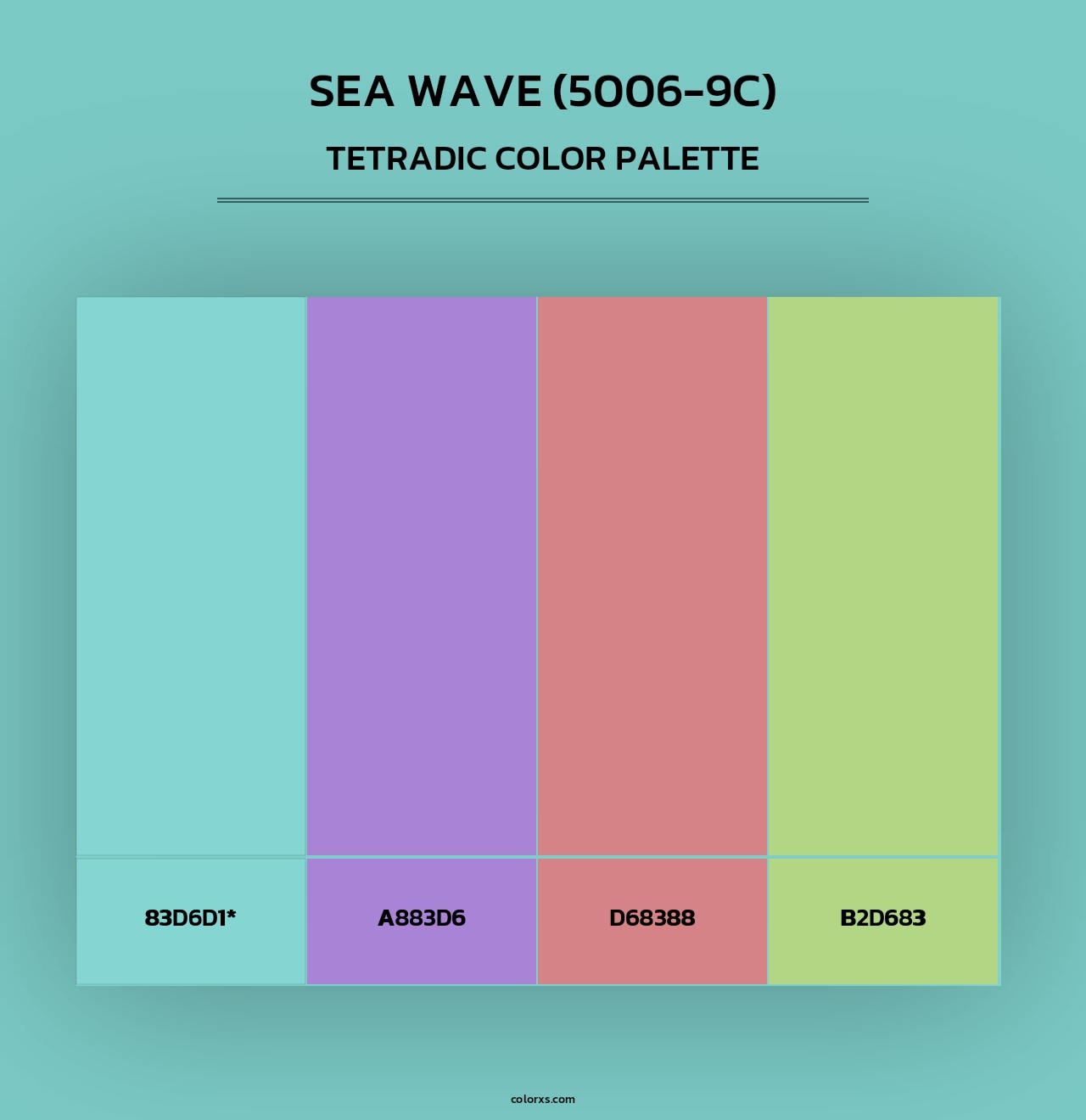 Sea Wave (5006-9C) - Tetradic Color Palette