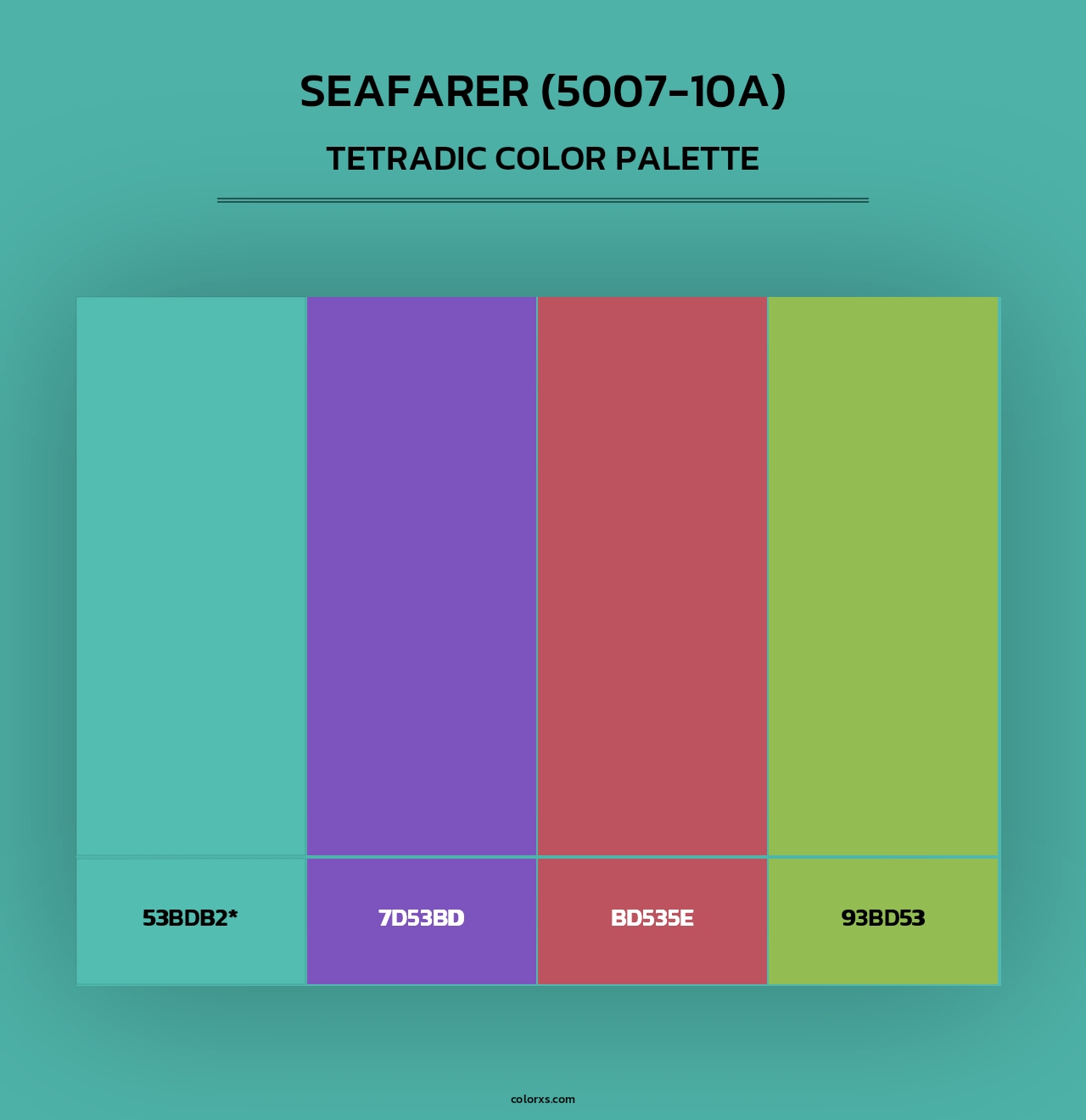 Seafarer (5007-10A) - Tetradic Color Palette