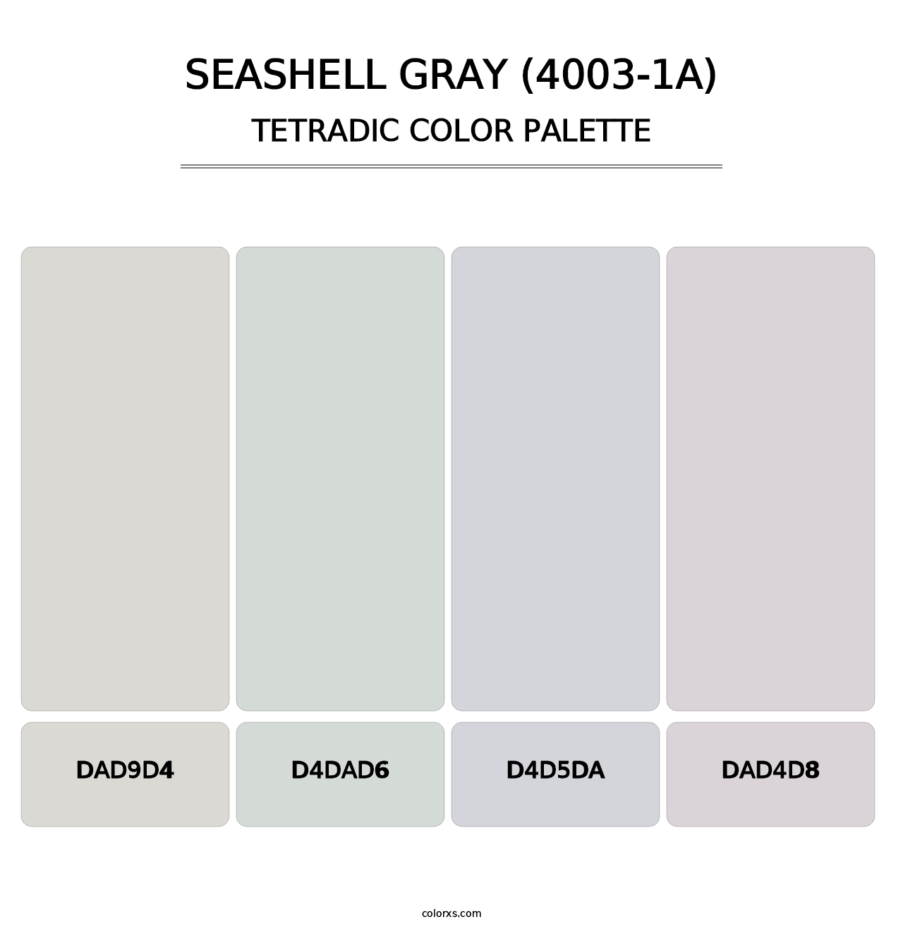 Seashell Gray (4003-1A) - Tetradic Color Palette