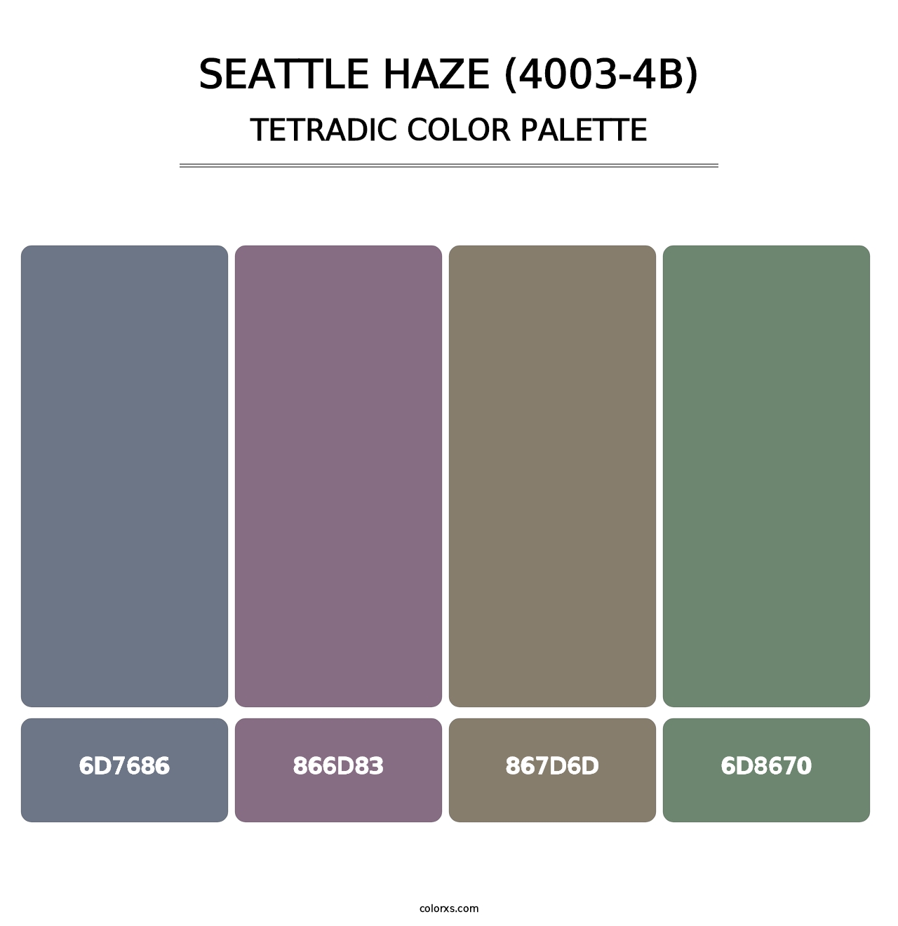Seattle Haze (4003-4B) - Tetradic Color Palette