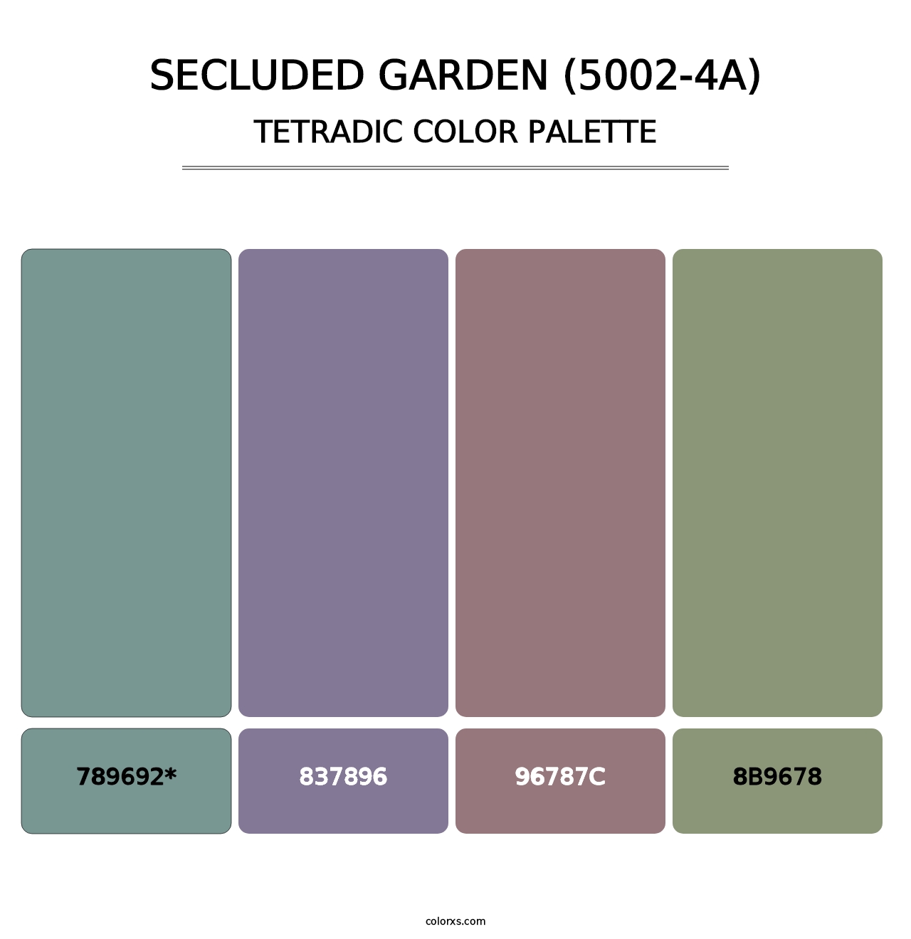 Secluded Garden (5002-4A) - Tetradic Color Palette