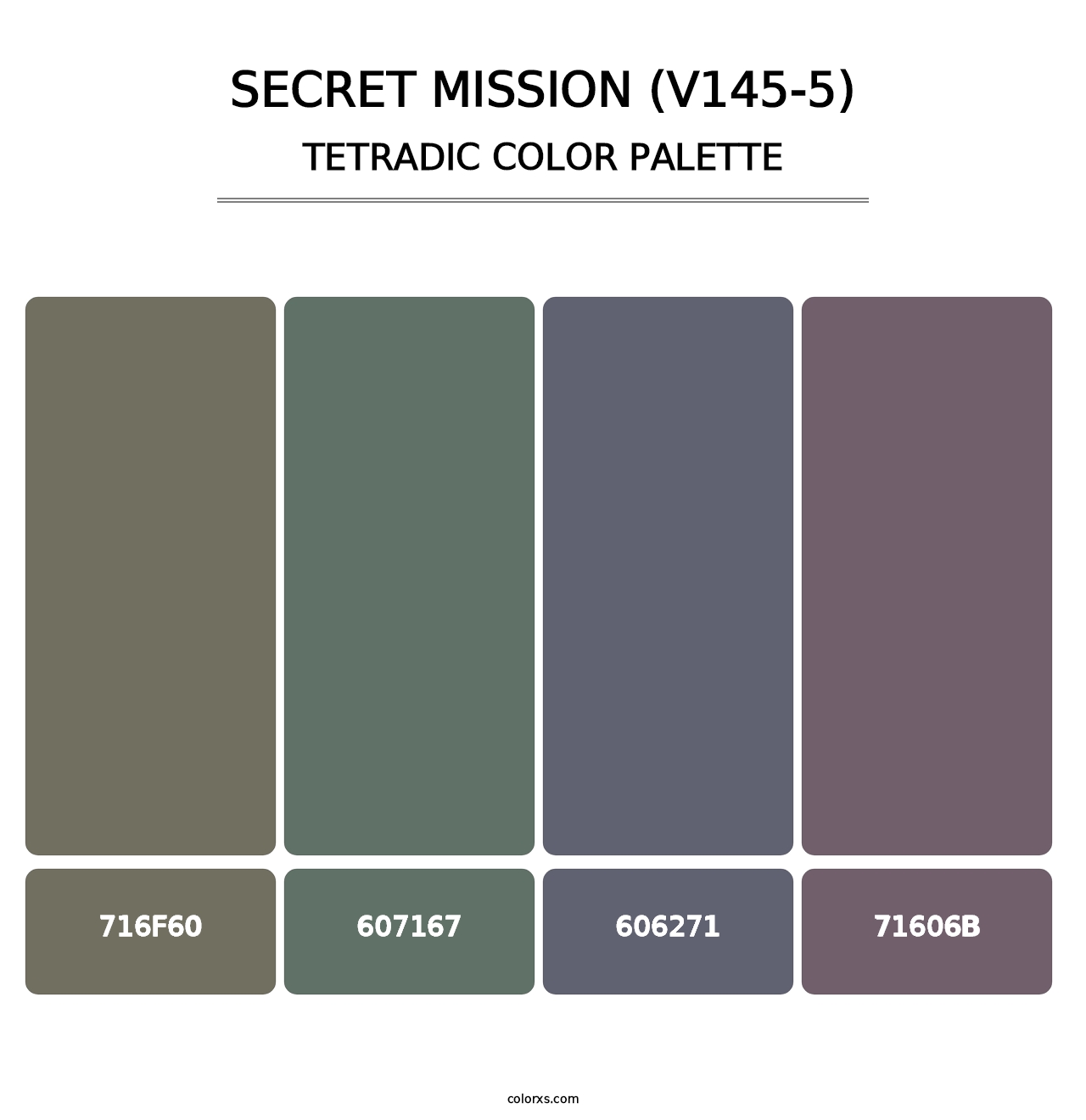 Secret Mission (V145-5) - Tetradic Color Palette