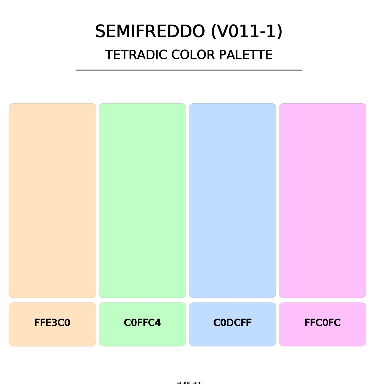 Semifreddo (V011-1) - Tetradic Color Palette