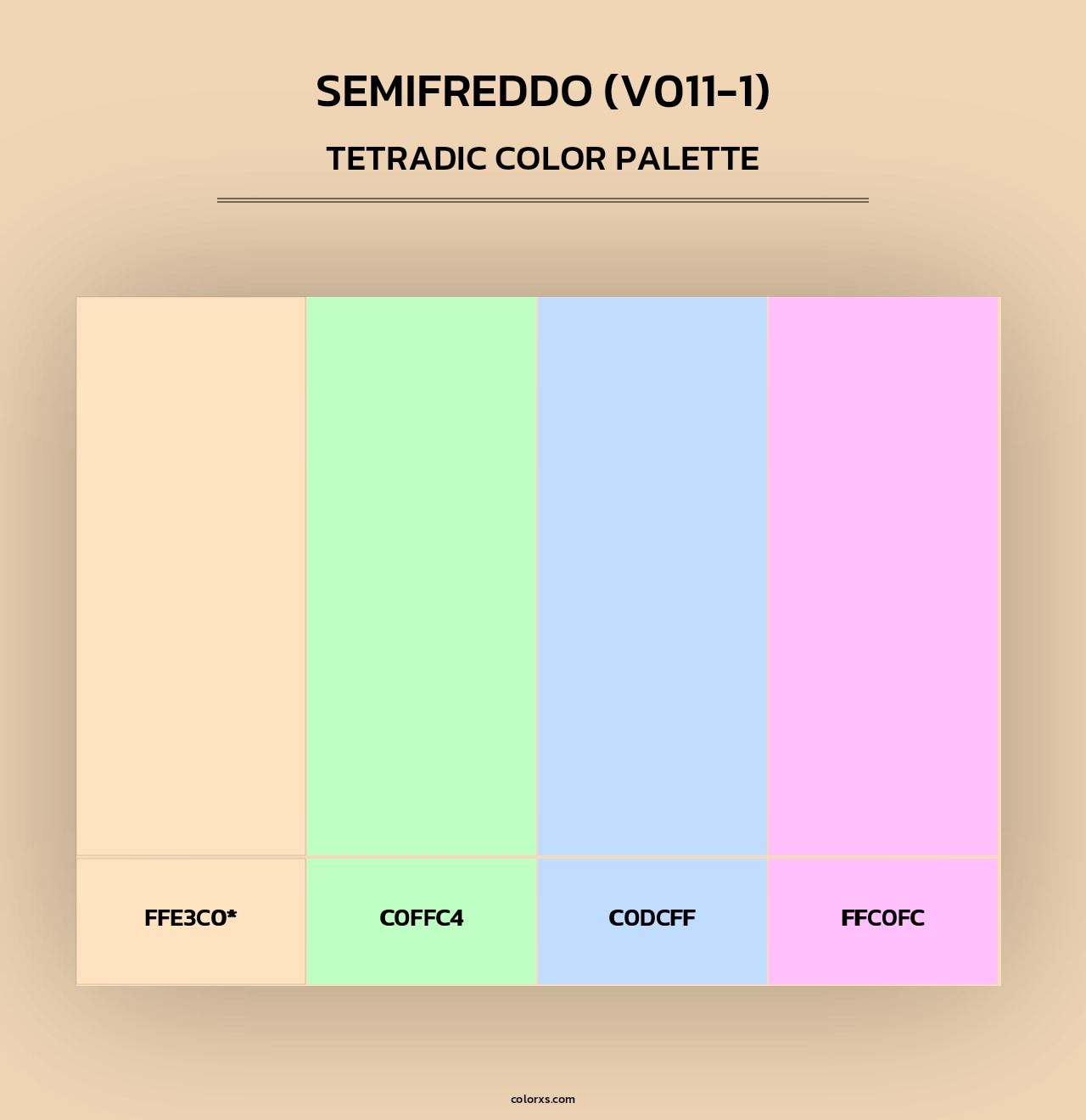 Semifreddo (V011-1) - Tetradic Color Palette