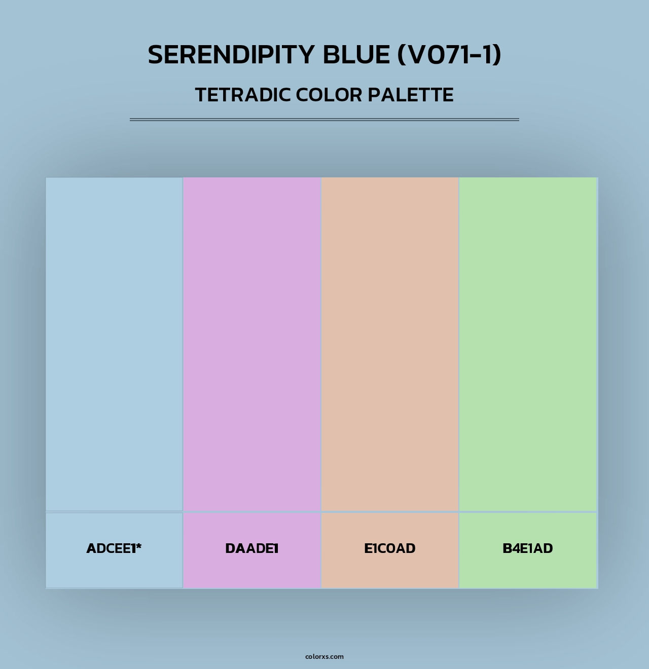 Serendipity Blue (V071-1) - Tetradic Color Palette