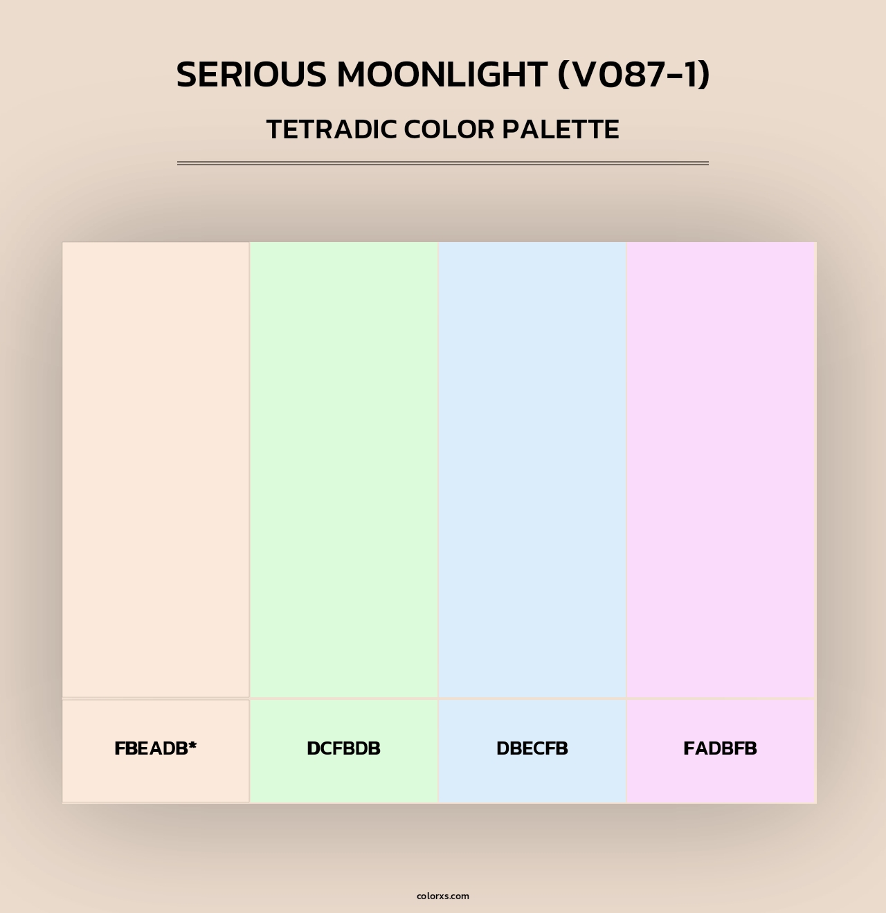 Serious Moonlight (V087-1) - Tetradic Color Palette