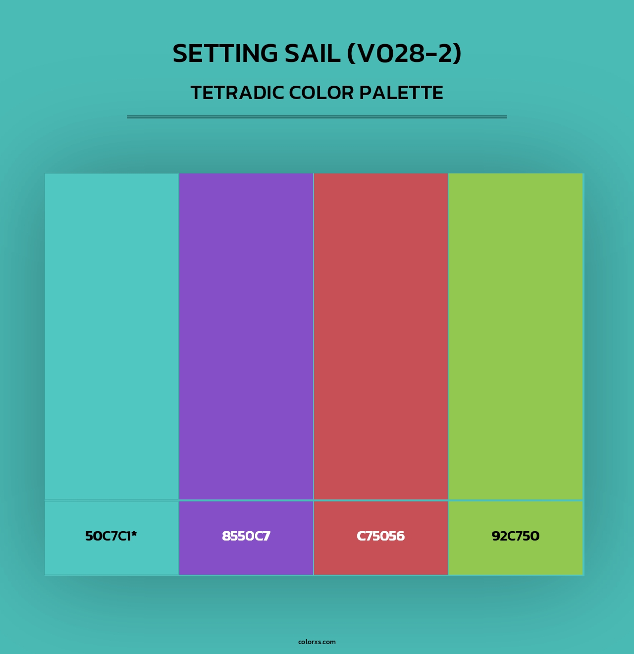 Setting Sail (V028-2) - Tetradic Color Palette