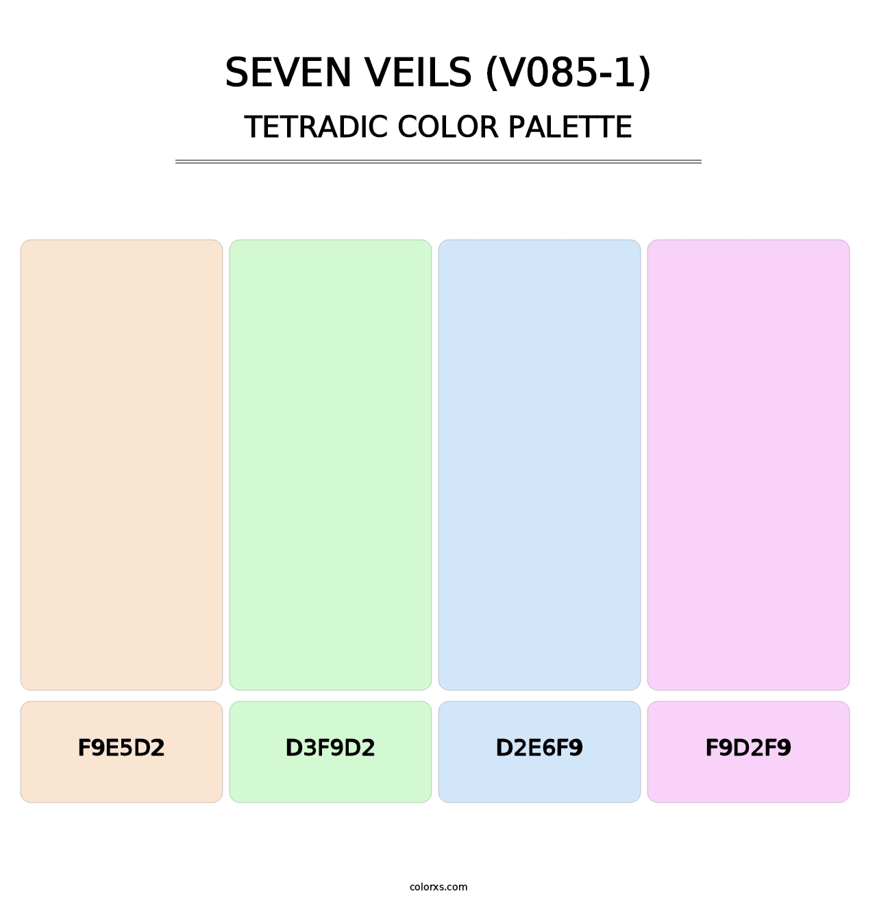 Seven Veils (V085-1) - Tetradic Color Palette