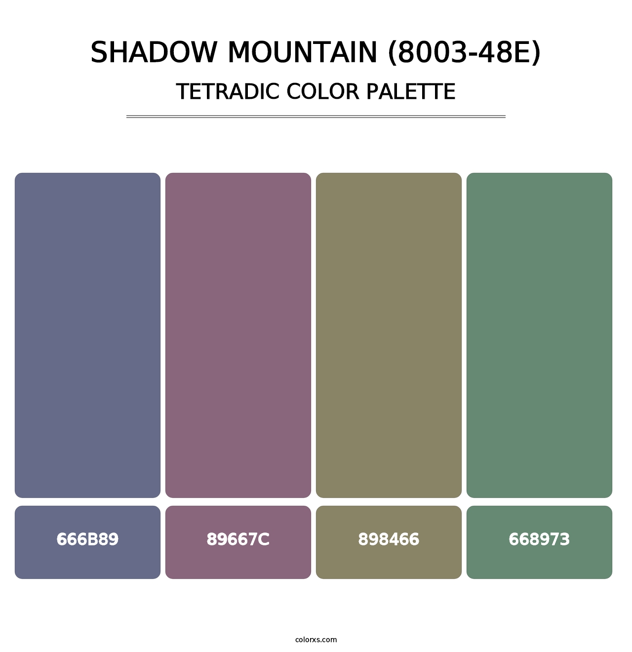 Shadow Mountain (8003-48E) - Tetradic Color Palette