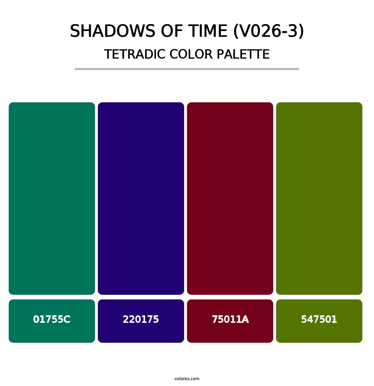 Shadows of Time (V026-3) - Tetradic Color Palette