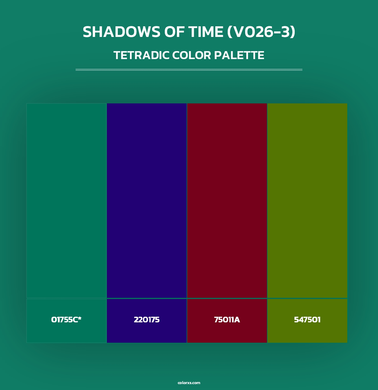 Shadows of Time (V026-3) - Tetradic Color Palette
