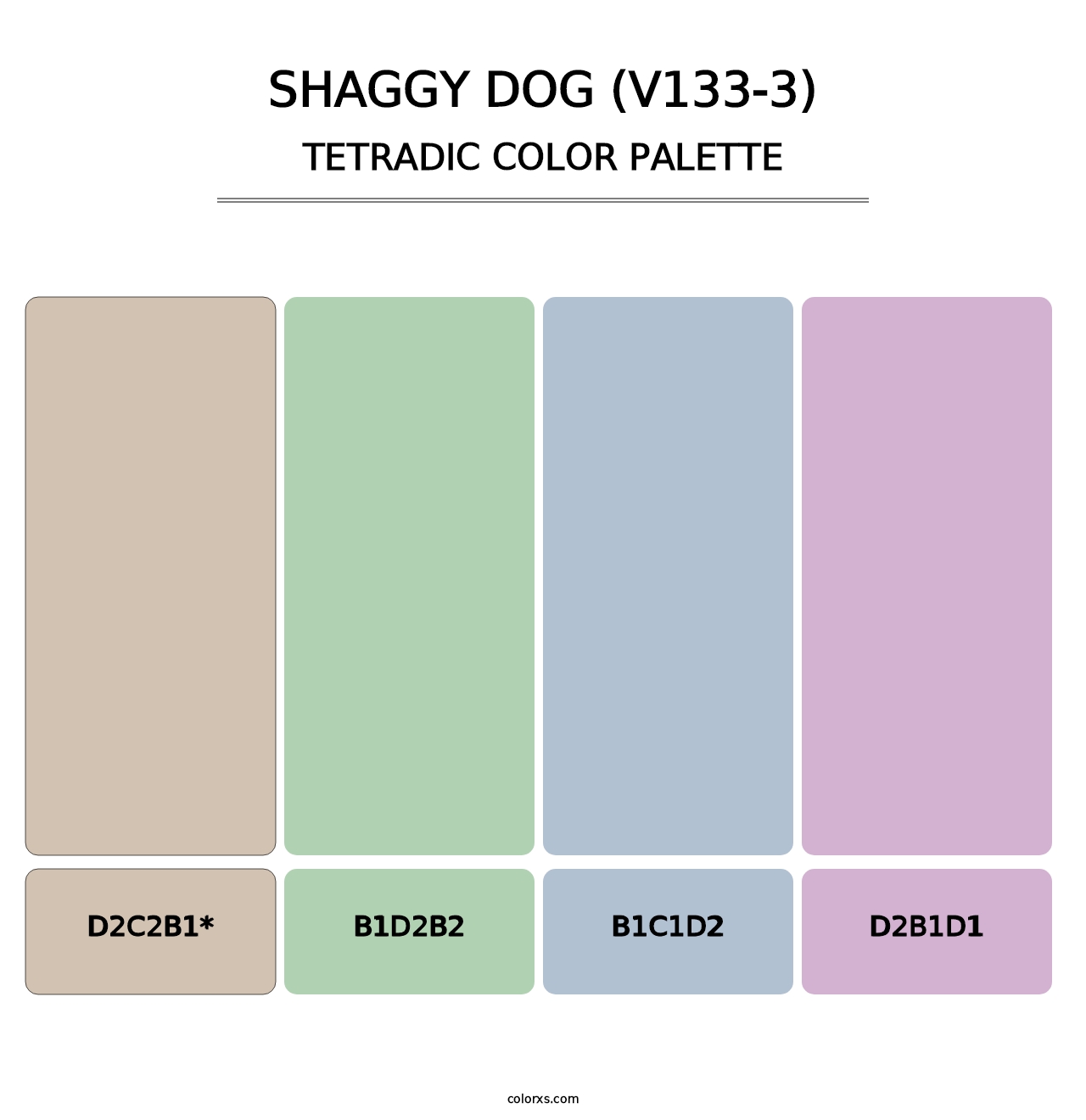 Shaggy Dog (V133-3) - Tetradic Color Palette