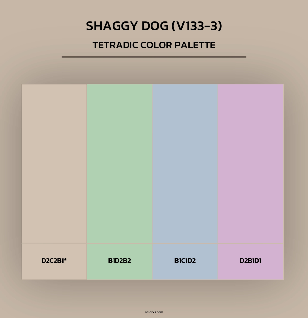 Shaggy Dog (V133-3) - Tetradic Color Palette