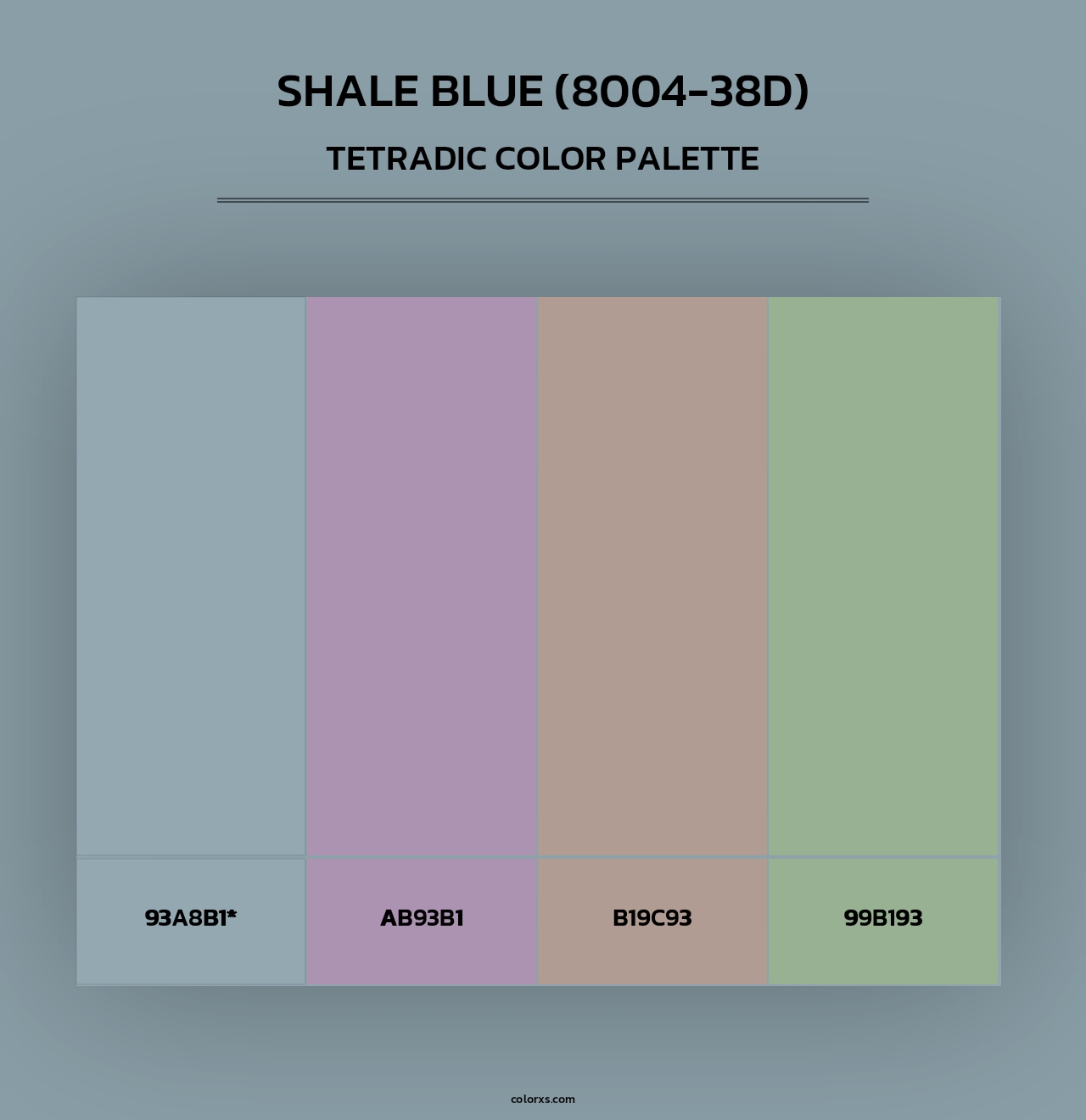 Shale Blue (8004-38D) - Tetradic Color Palette
