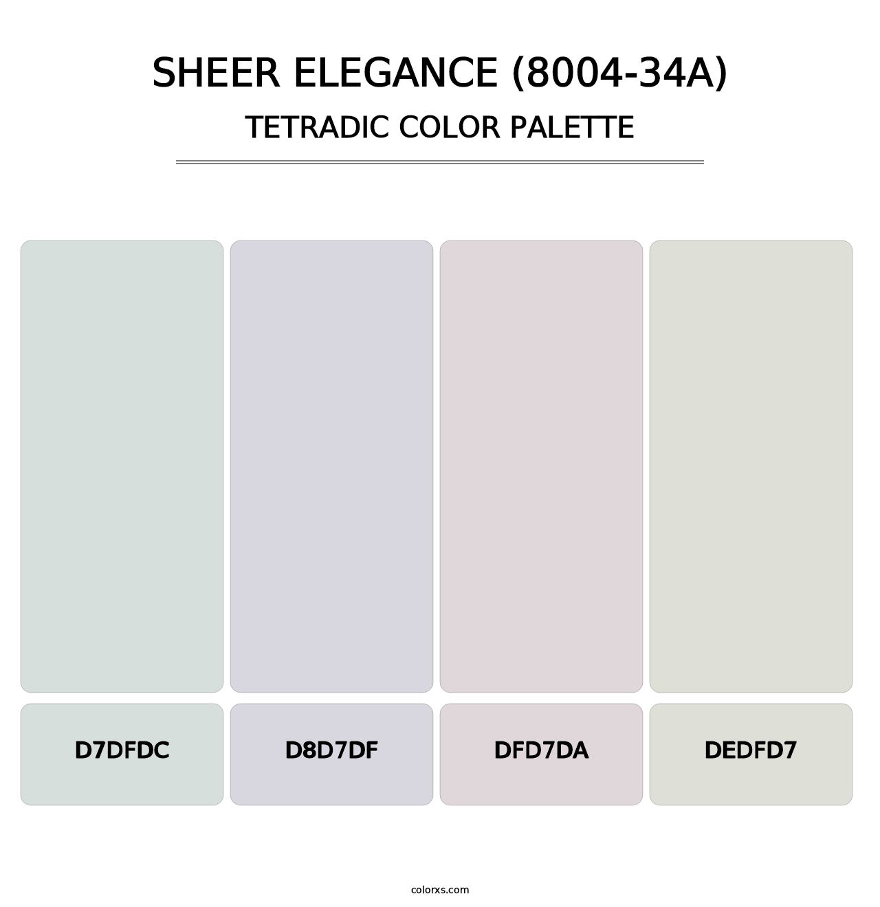Sheer Elegance (8004-34A) - Tetradic Color Palette