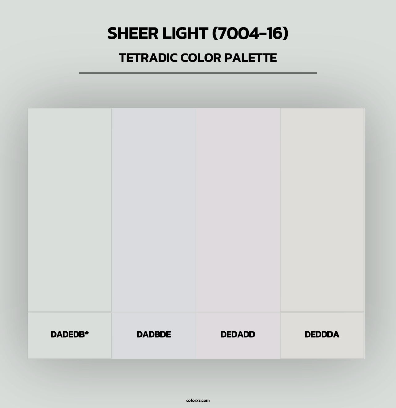 Sheer Light (7004-16) - Tetradic Color Palette