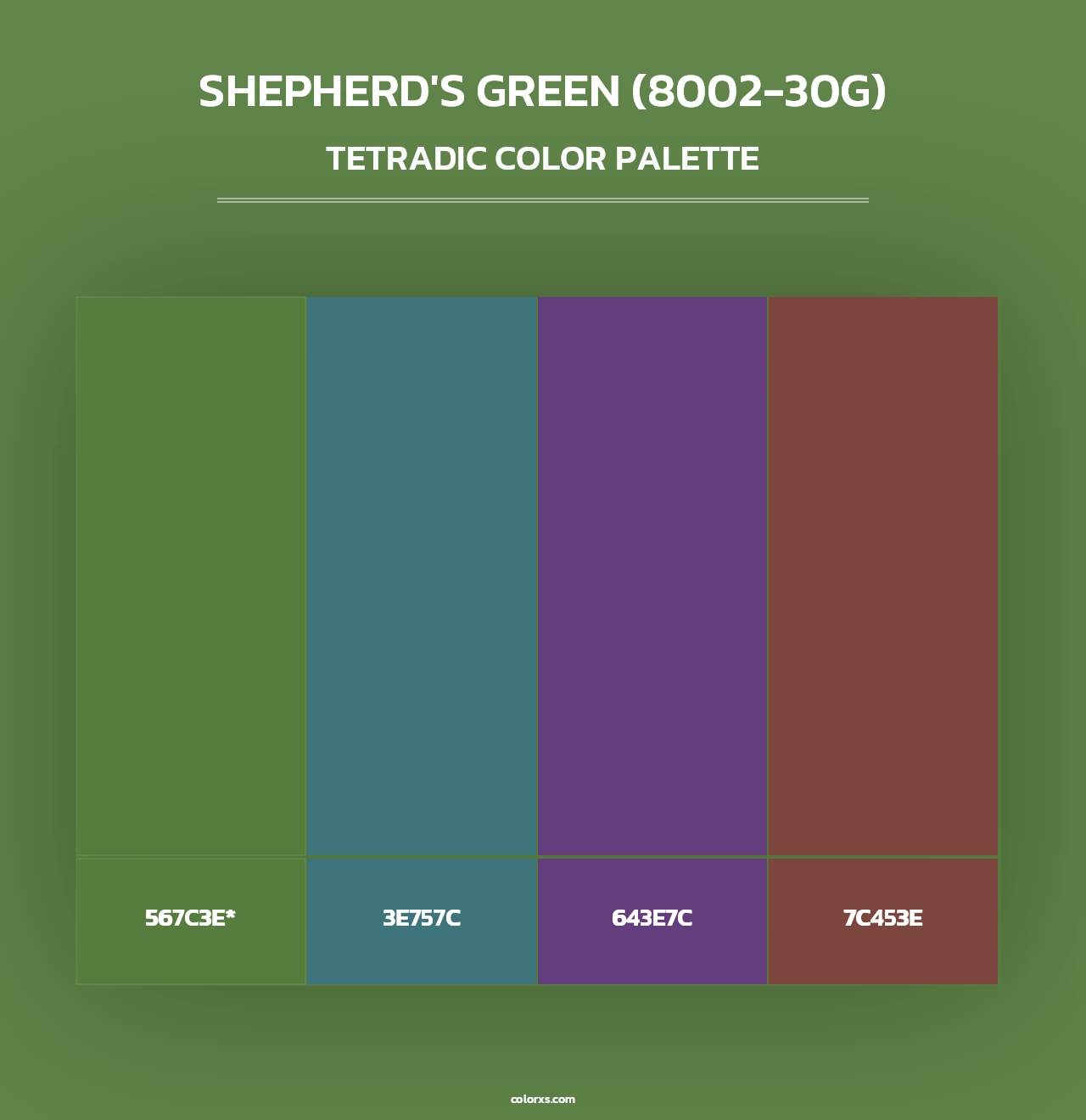 Shepherd's Green (8002-30G) - Tetradic Color Palette