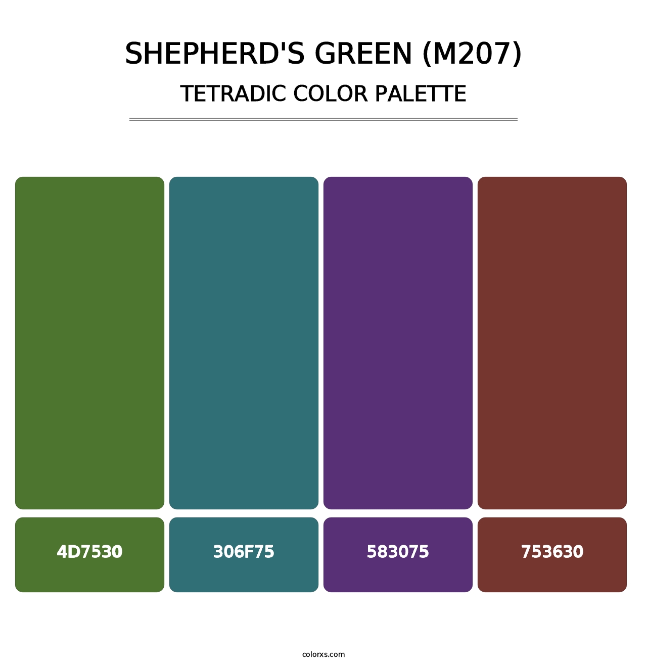 Shepherd's Green (M207) - Tetradic Color Palette