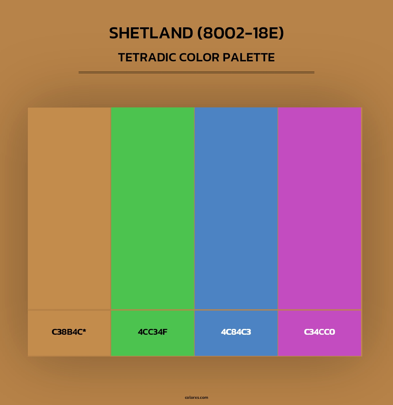 Shetland (8002-18E) - Tetradic Color Palette