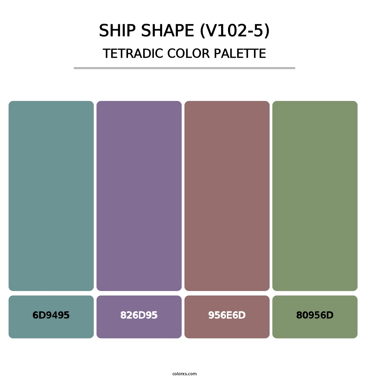 Ship Shape (V102-5) - Tetradic Color Palette