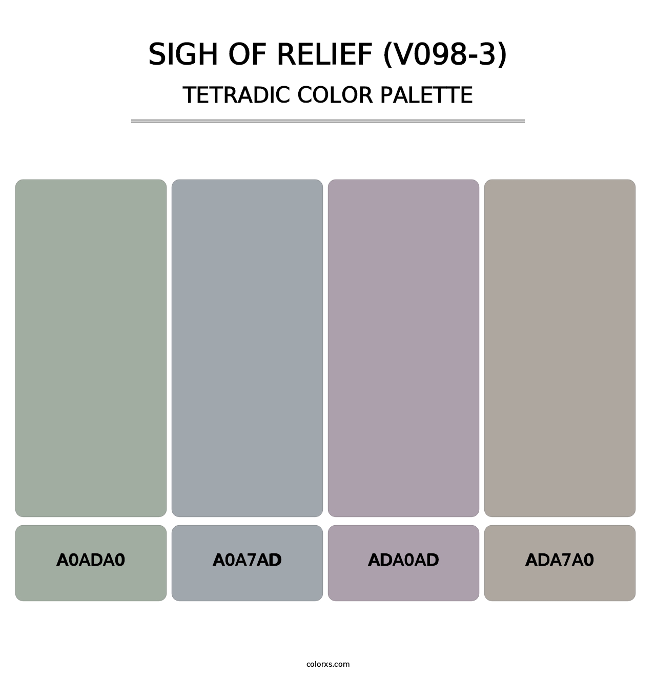 Sigh of Relief (V098-3) - Tetradic Color Palette
