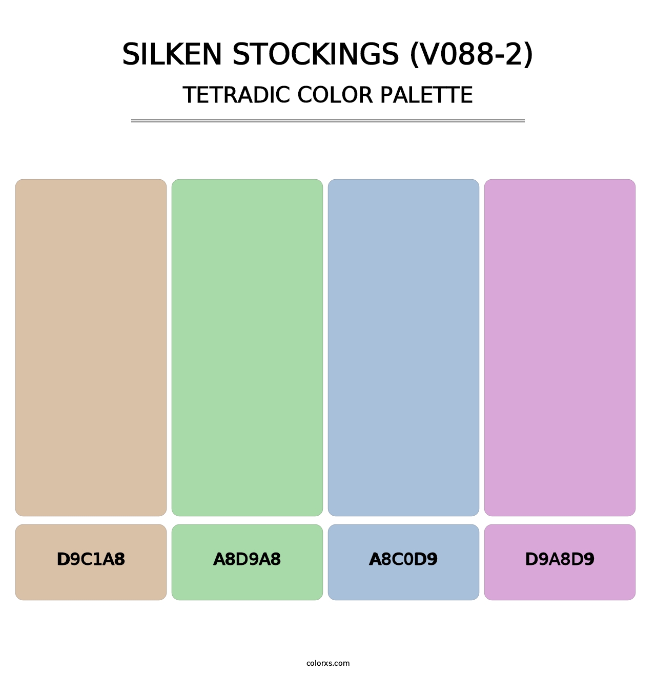 Silken Stockings (V088-2) - Tetradic Color Palette