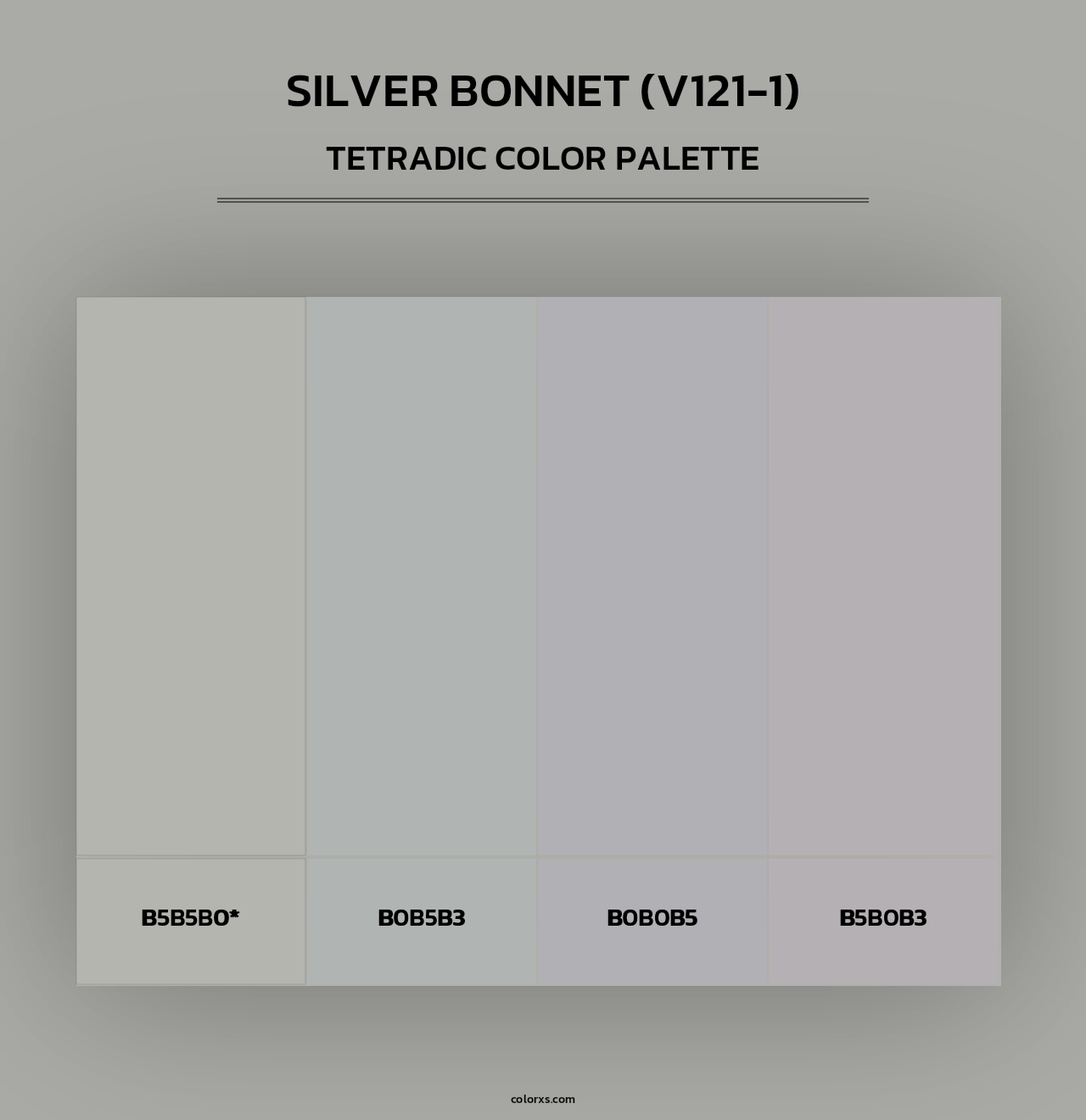 Silver Bonnet (V121-1) - Tetradic Color Palette