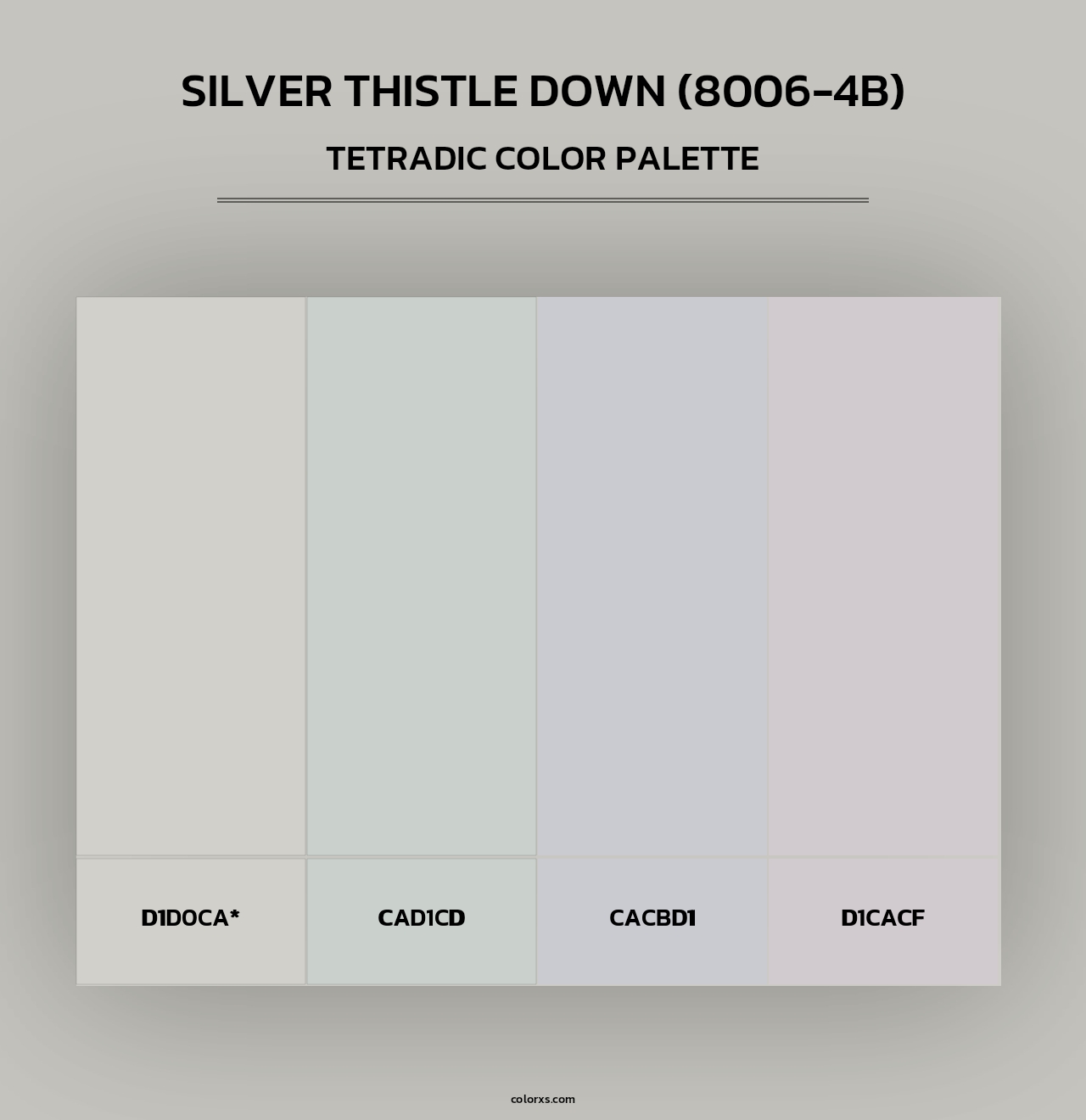 Silver Thistle Down (8006-4B) - Tetradic Color Palette