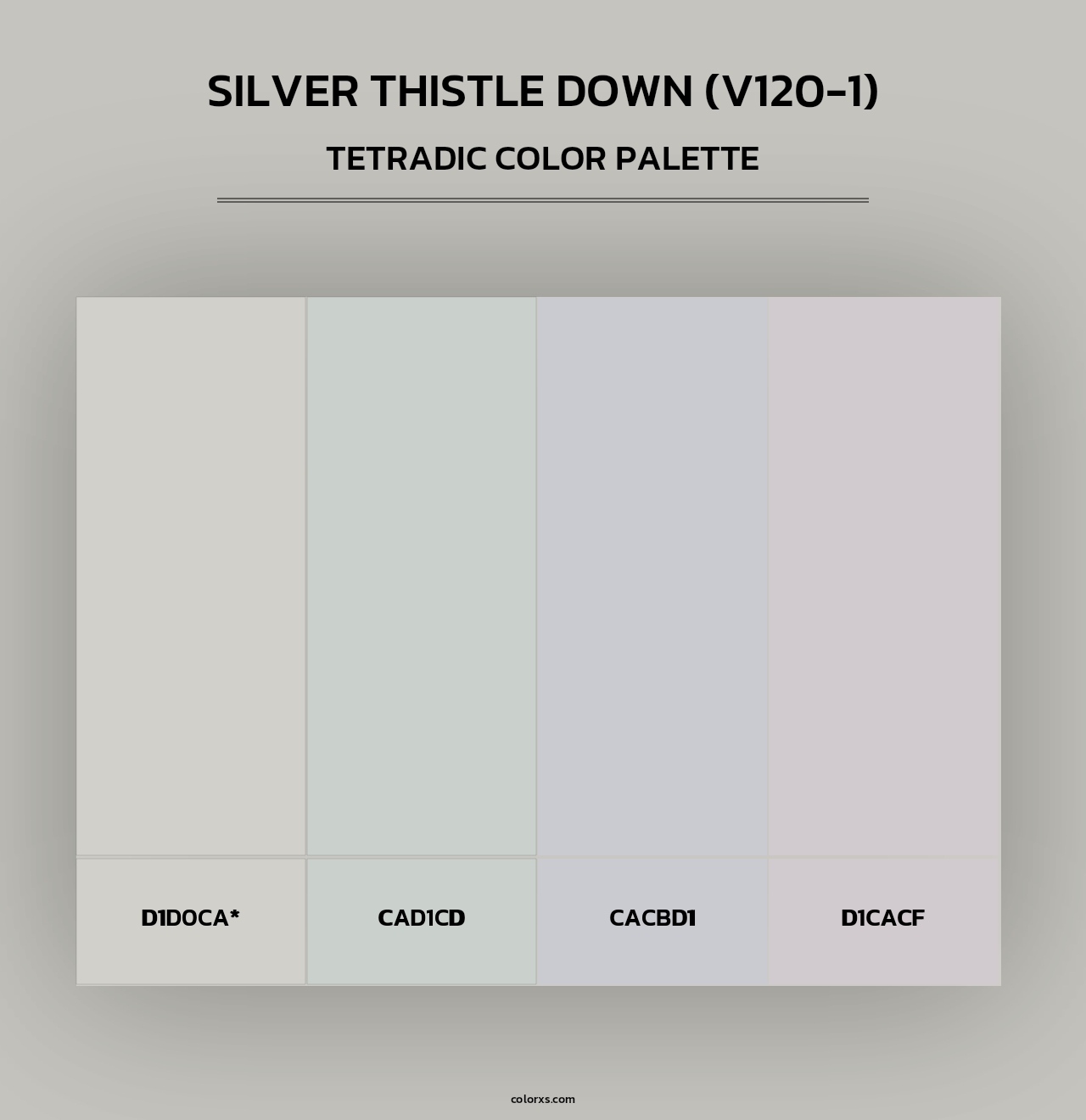 Silver Thistle Down (V120-1) - Tetradic Color Palette