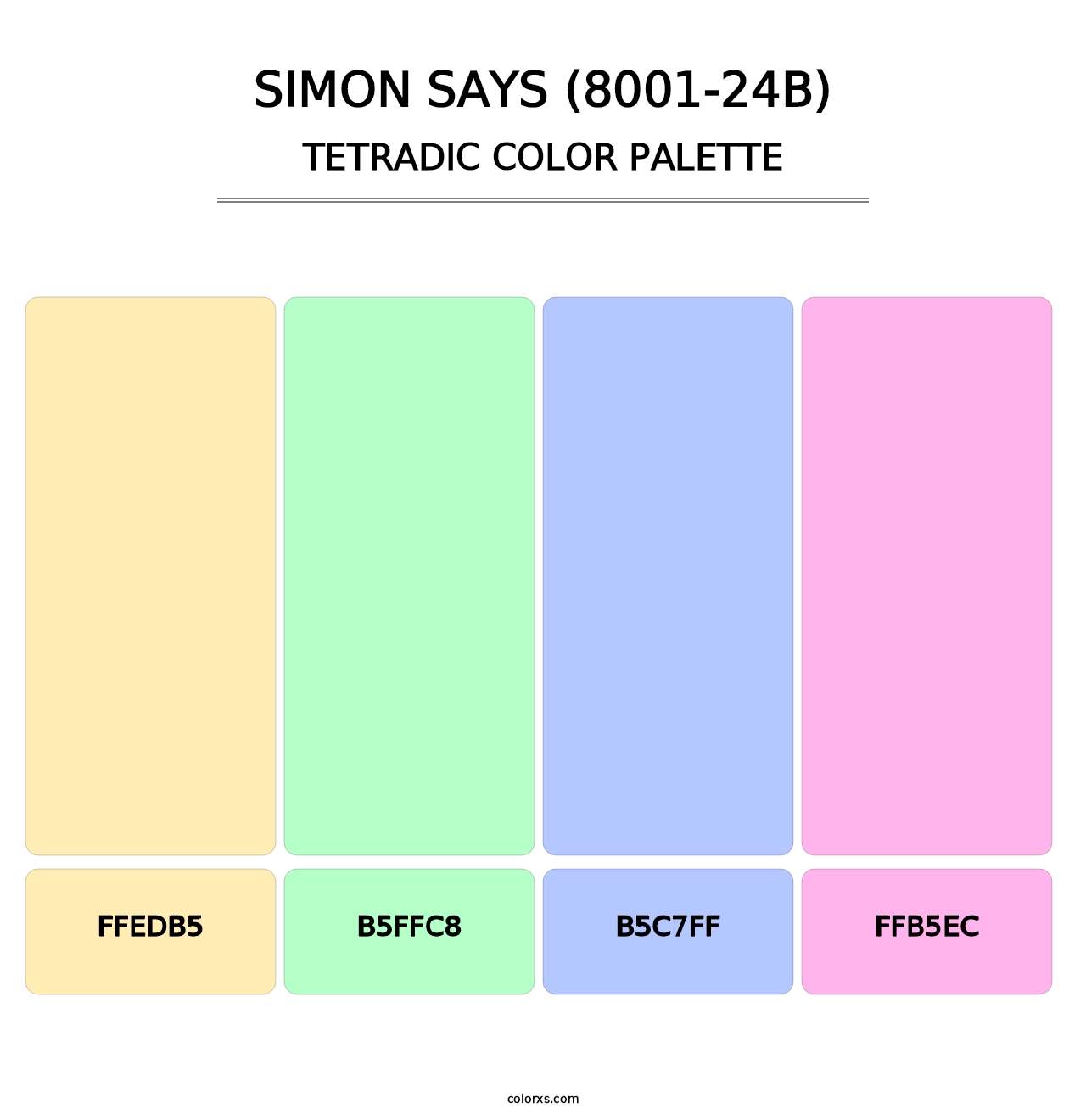 Simon Says (8001-24B) - Tetradic Color Palette