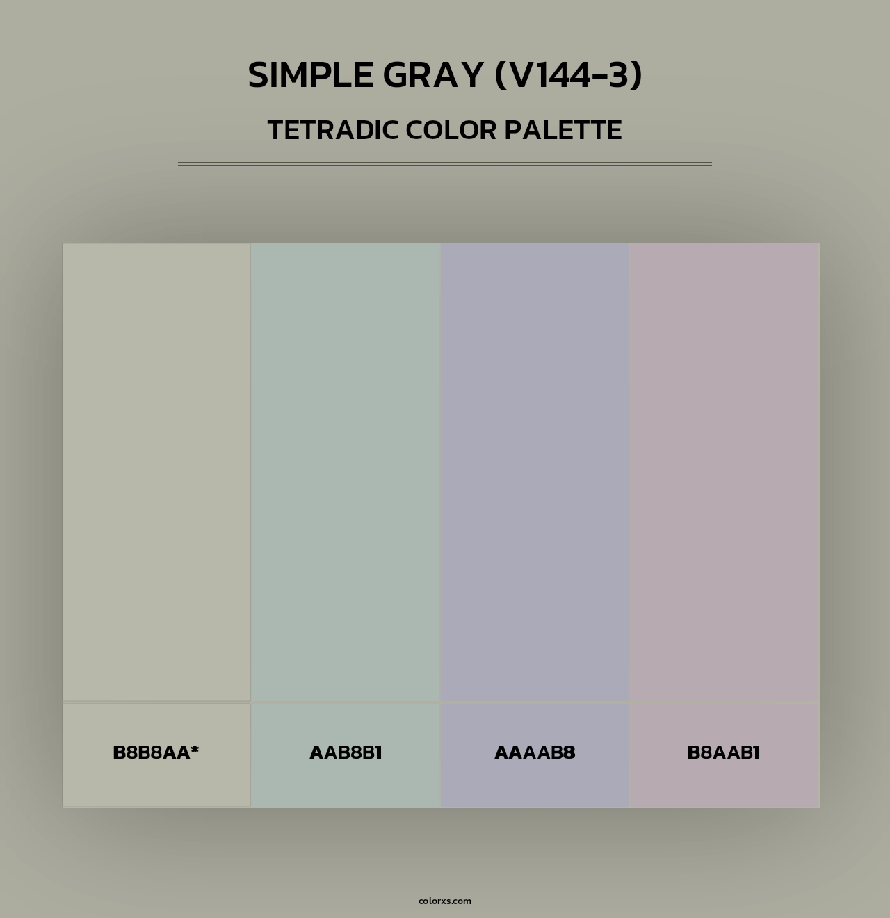 Simple Gray (V144-3) - Tetradic Color Palette