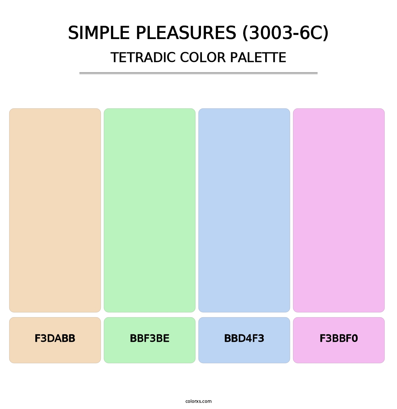 Simple Pleasures (3003-6C) - Tetradic Color Palette
