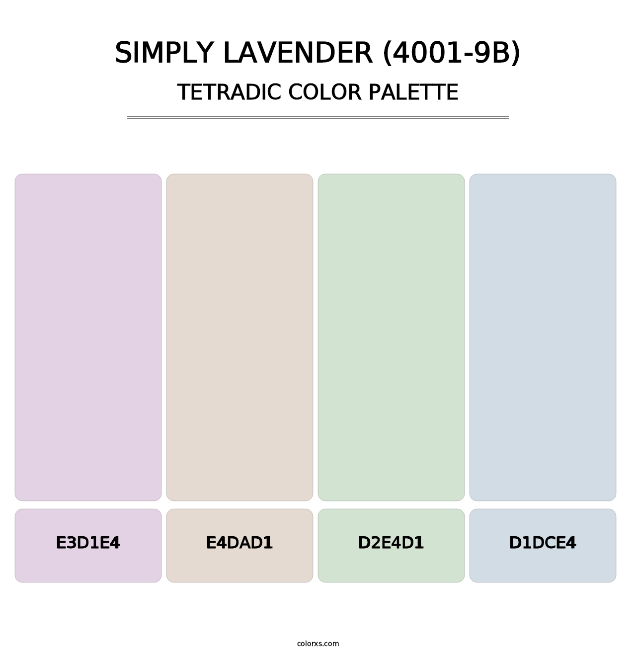 Simply Lavender (4001-9B) - Tetradic Color Palette