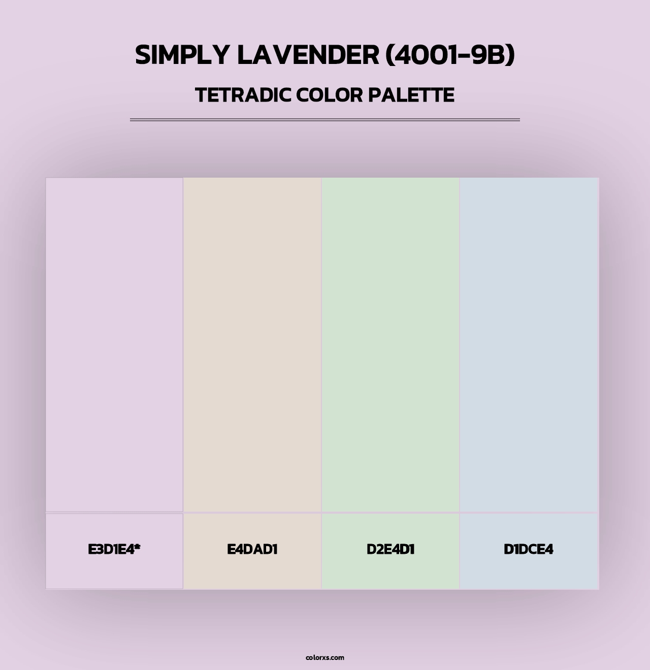 Simply Lavender (4001-9B) - Tetradic Color Palette