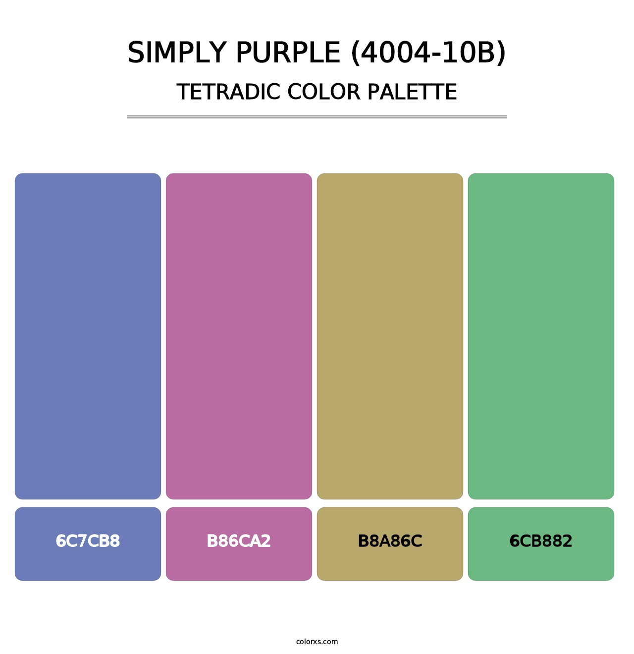 Simply Purple (4004-10B) - Tetradic Color Palette