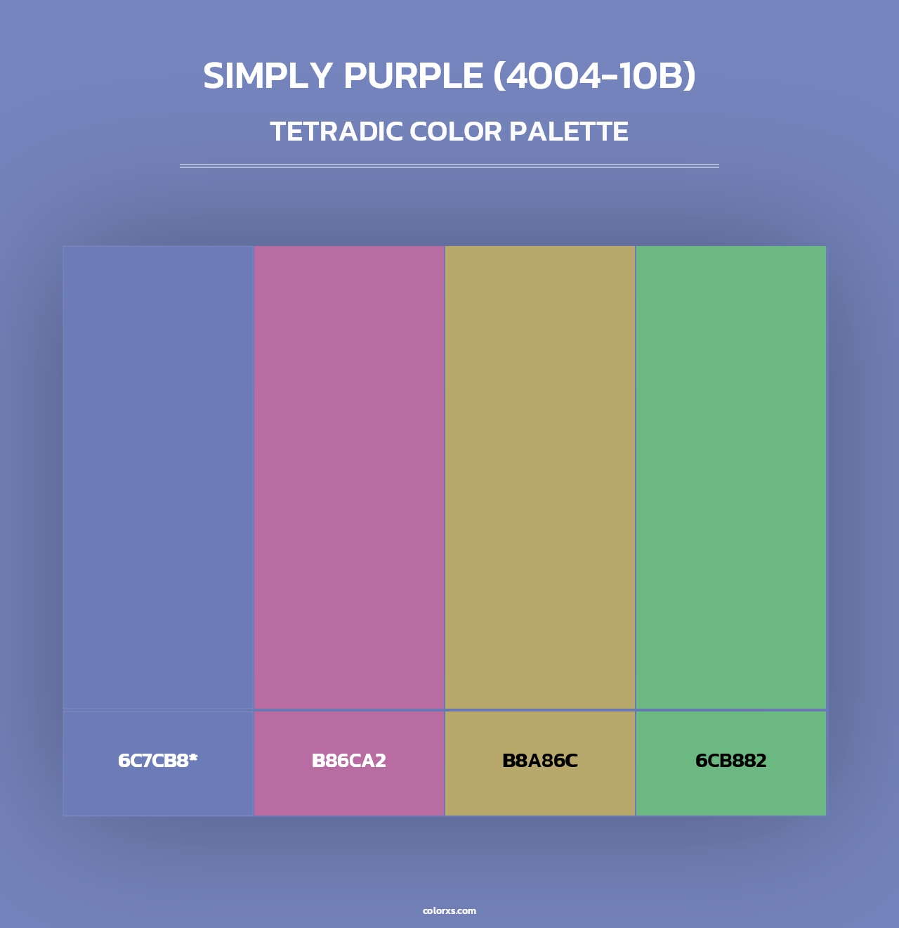 Simply Purple (4004-10B) - Tetradic Color Palette