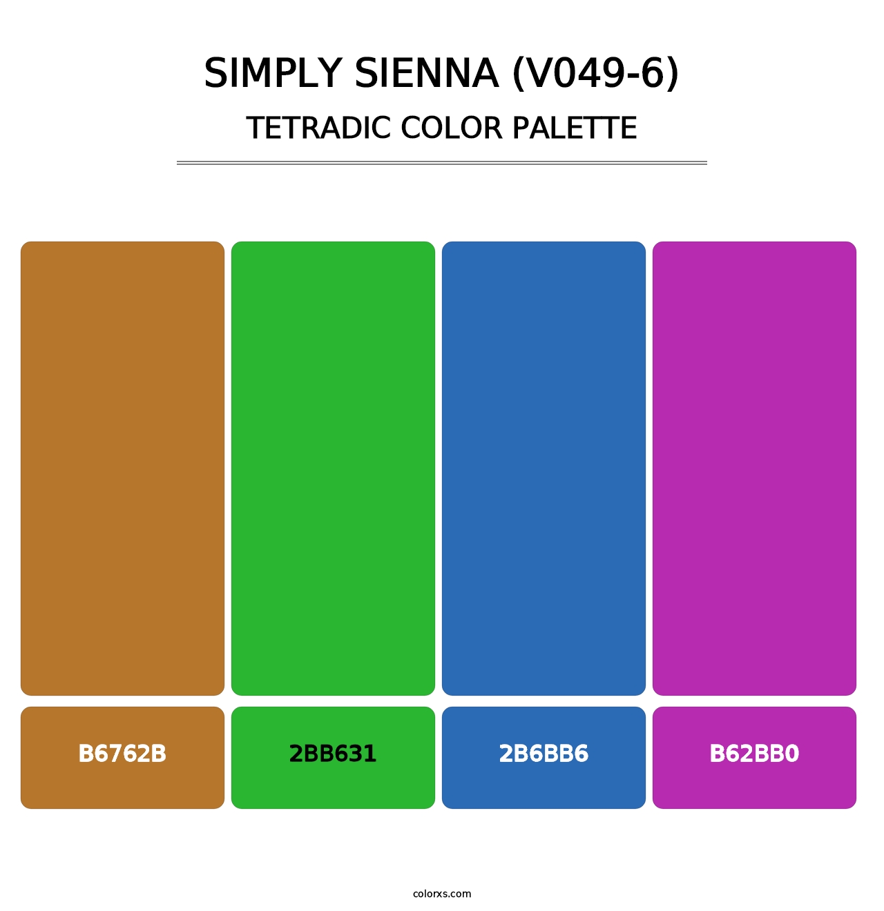 Simply Sienna (V049-6) - Tetradic Color Palette